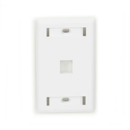 Black Box Gigastation2 Wallplate, 1-Port Single-Gang, White WPT458